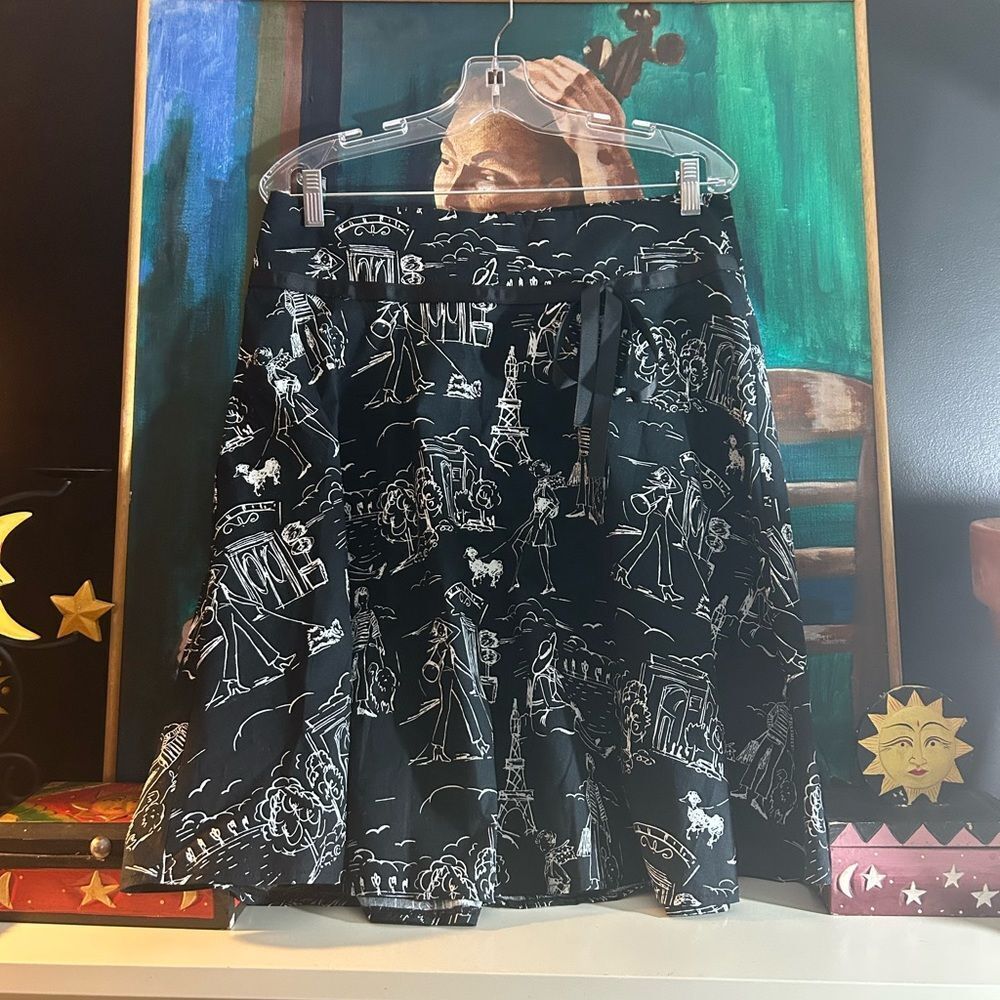 Suzy Shier Y2K Black and White A-Line Skirt 11/12